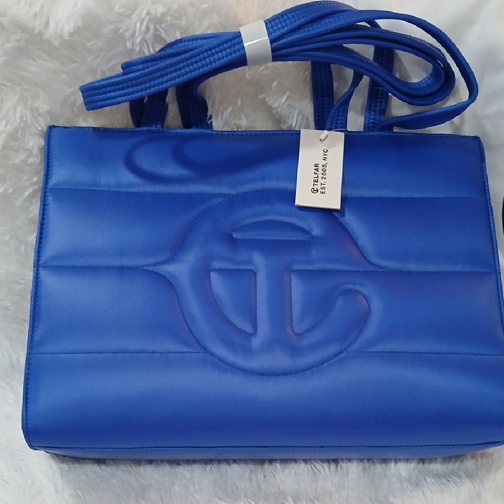 NWT Telfar Blue Quilted Tote Bag MEDIUM